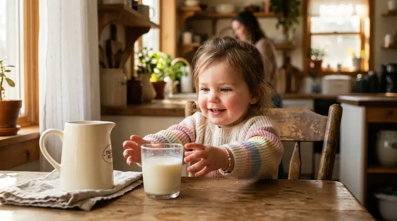 À quel âge donner du lait de vache à un bébé